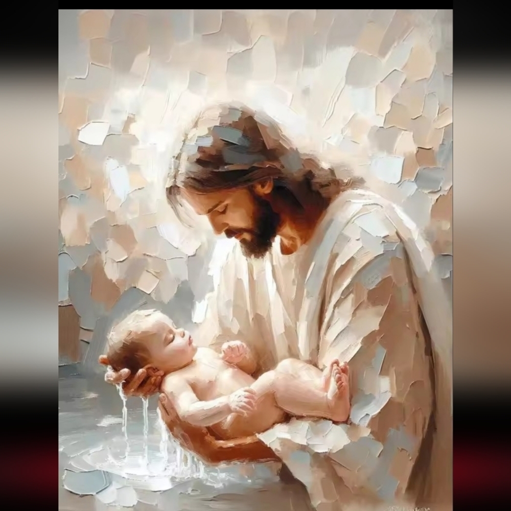 Jesus Christ with Young Baby 16x20 Art Print 2D * New*